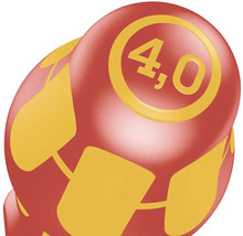 Gros plan d''un couvercle de borne de raccordement portant l''inscription 4,0