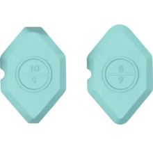 Zwei Fugenglätter aus Kunststoff mit den Größen 10/5 und 8/9