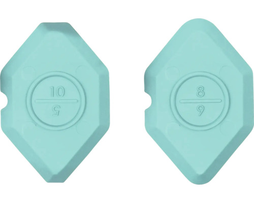 Zwei Fugenglätter aus Kunststoff mit den Größen 10/5 und 8/9