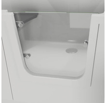 Begehbare Badewanne mit Glastür für barrierefreies Baden