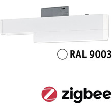 Store blanc avec logo Zigbee et identification RAL 9003