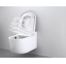 WC suspendu à fond creux avec abaissement automatique