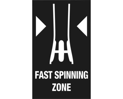 Symbole d''avertissement zone de rotation rapide