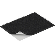 Bande velcro noire avec surface adhésive