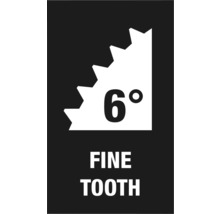 Symbol für feine Zahnteilung mit 6 Grad Winkel