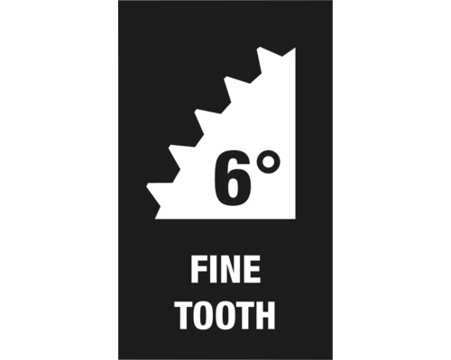 Symbol für feine Zahnteilung mit 6 Grad Winkel