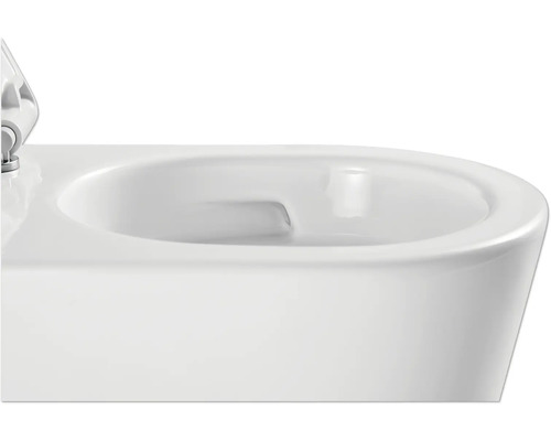 Nahaufnahme einer weißen Toilette