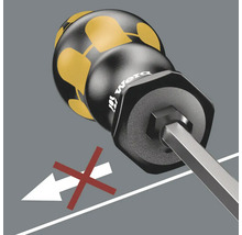 Tournevis à six pans avec logo Wera et symbole anti-roulis