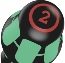 Haltère avec le chiffre 2 et motifs de feuilles