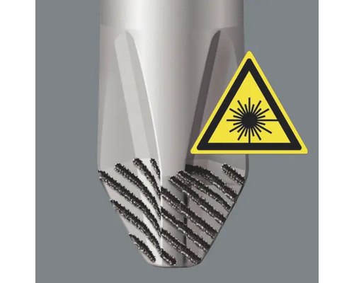 Gros plan d''un foret avec un symbole de protection laser