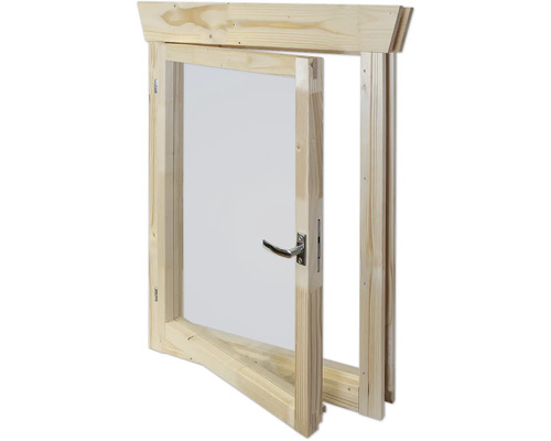 Fenêtre en bois avec poignée de fenêtre