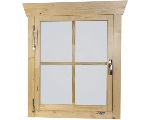 Fenêtre en bois avec vitrage et croisillons