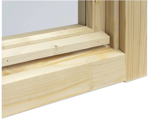 Vue détaillée d''un cadre de fenêtre en bois