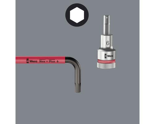 Wera Innensechskant-Schlüsselsatz mit Steckschlüssel