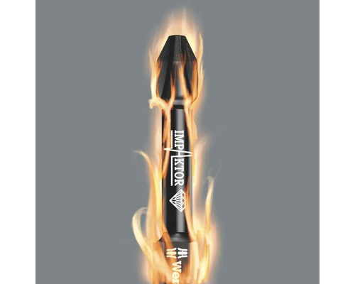 Embout de vissage Wera Impaktor avec flammes