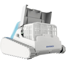 Robot de piscine Marimex avec compartiment de filtre ouvert pour le nettoyage des piscines