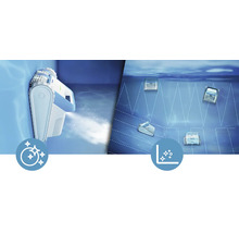 Illustration d''un robot nettoyeur de piscine en action