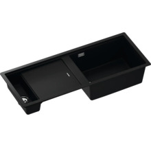 Schwarzes Küchenspülbecken mit Beckenabdeckung