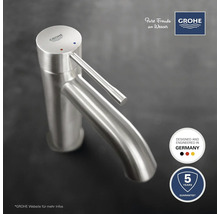 Mitigeur de lavabo GROHE Essence supersteel mat 23590DC1