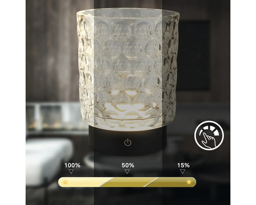 Lampe de table décorative avec différents niveaux de luminosité