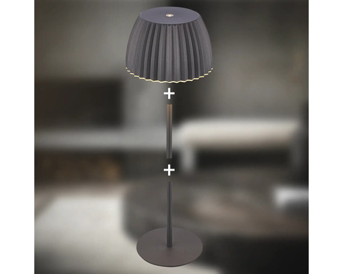 Lampadaire démonté avec abat-jour et pied