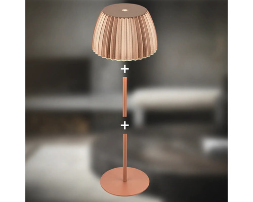 Lampe de table démontée avec abat-jour, pied et socle