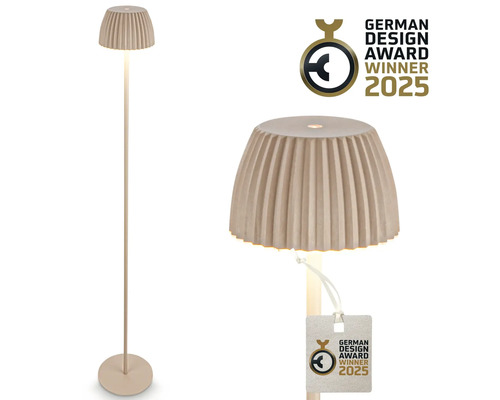 Lampadaire avec abat-jour et pied rond