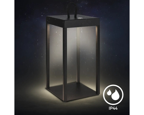 Lampe de jardin décorative noire avec poignée de transport