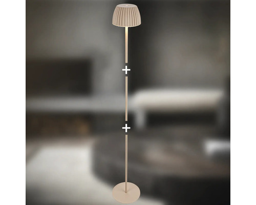 Lampadaire avec abat-jour plissé pour l''intérieur