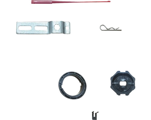 Kit d''accessoires pour volet roulant avec tige rotative, palier, goupille élastique, palier à articulation, roue d''arbre et tige