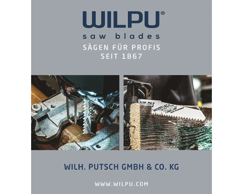 Lames de scie Wilpu pour professionnels en utilisation pour scier des pièces