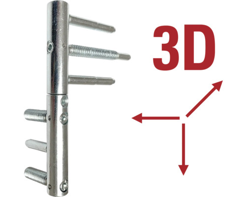 Dreidimensional verstellbares Türband