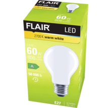 Emballage d''une ampoule LED Flair A60 E27 2700 Kelvin blanc chaud