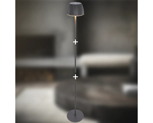 Lampadaire avec abat-jour et socle rond pour l''intérieur