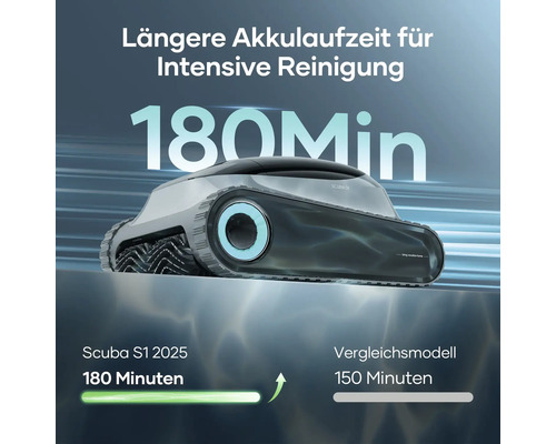 Scuba S1 2025 Poolreinigungsroboter mit einer Akkulaufzeit von 180 Minuten