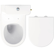 Keramik Wand-Tiefspül-WC mit Spülkasten und WC-Sitz