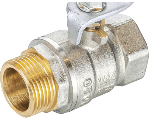 Robinet à boisseau sphérique en métal avec raccord fileté et levier