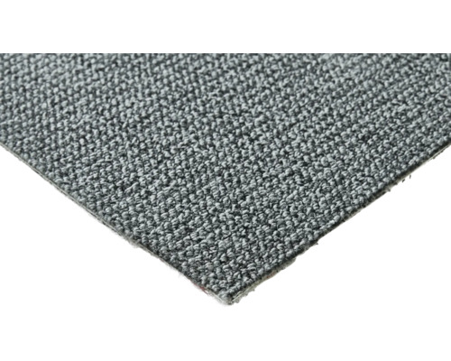 Detailaufnahme eines grauen Teppichbodens