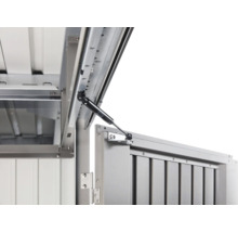Gartenhaus Biohort HighLine H1 Doppeltür 275 x 155 cm quarzgrau-metallic