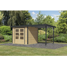 Abri de jardin avec auvent en bois