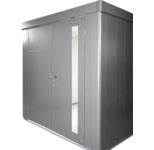 Abri de jardin en métal avec porte et fenêtre