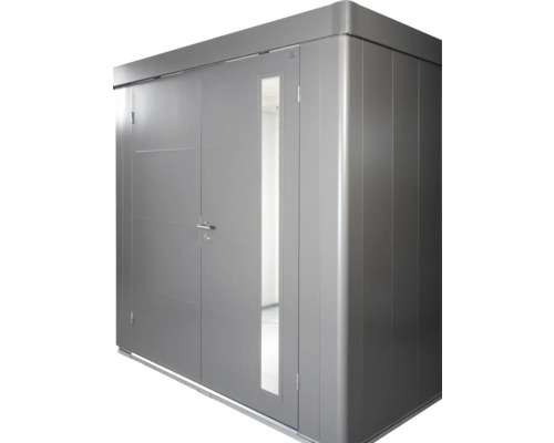 Abri de jardin métallique avec porte et fenêtre
