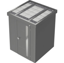 Gerätehaus Biohort Neo 1D Doppeltür 348 x 180 cm silber-metallic