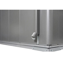 Gerätehaus Biohort Neo 1D Doppeltür 348 x 180 cm silber-metallic