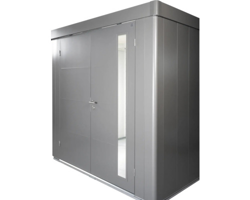 Abri de jardin métallique avec porte