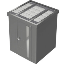 Gartenhaus Biohort Neo 2D Standardtür 347,5 x 235,5 cm silber-metallic
