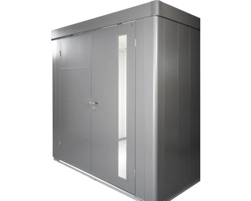Abri de jardin métallique avec porte et fenêtre