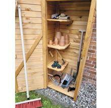 Armoire de jardin avec outils et accessoires de jardinage rangés