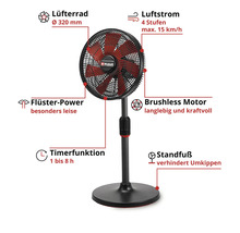 Ventilateur sur pied Einhell avec fonction de minuterie
