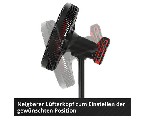 Ventilator mit neigbarem Kopf zur Einstellung der Position